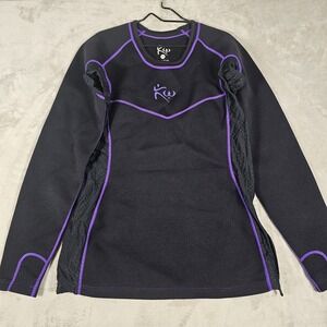 Kutting Weight V3 Sauna Shirt Women 3XL Black Neoprene Blend Mesh Panels Zip Hem